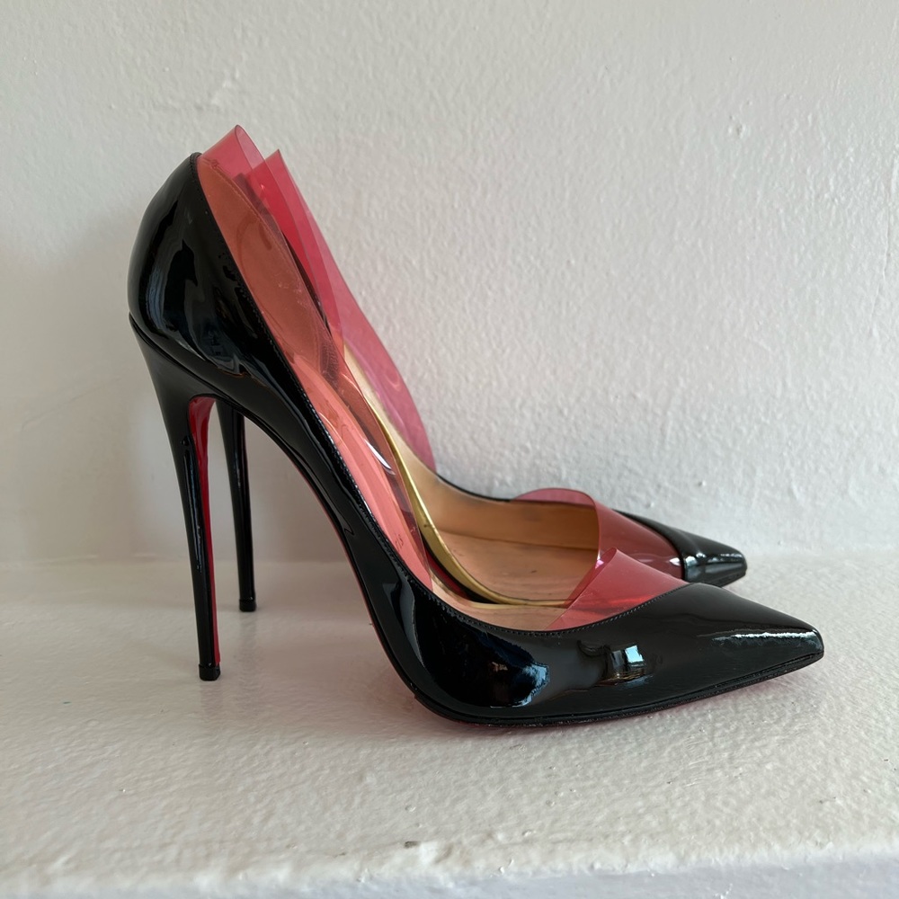 Christian Louboutin Rigidaine 120mm patent.